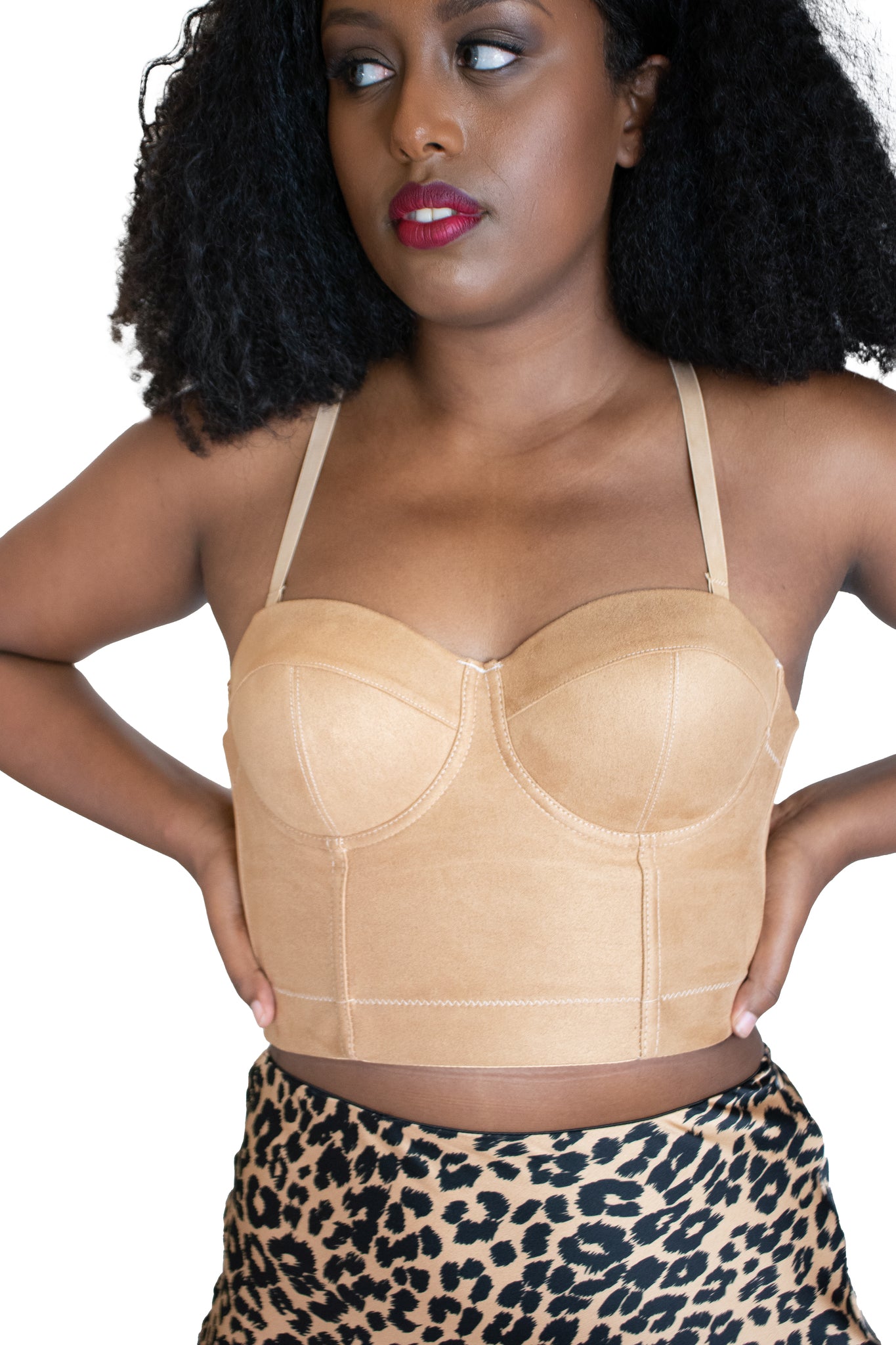 Nina's Spell Faux Suede Bustier