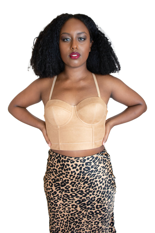 Nina's Spell Faux Suede Bustier
