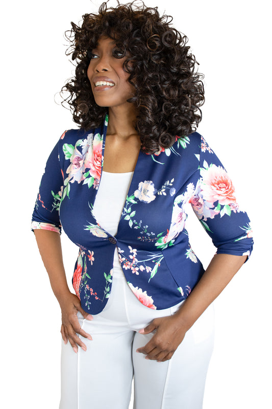 Retta Floral Blazer Top