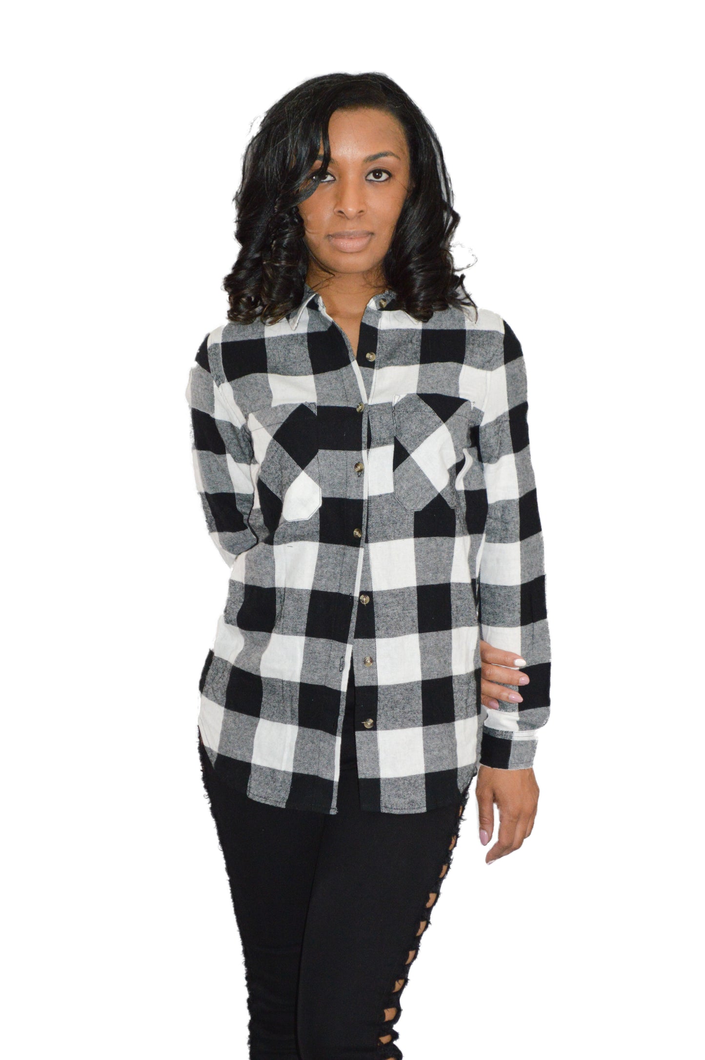 Zaria Buffalo Plaid Top