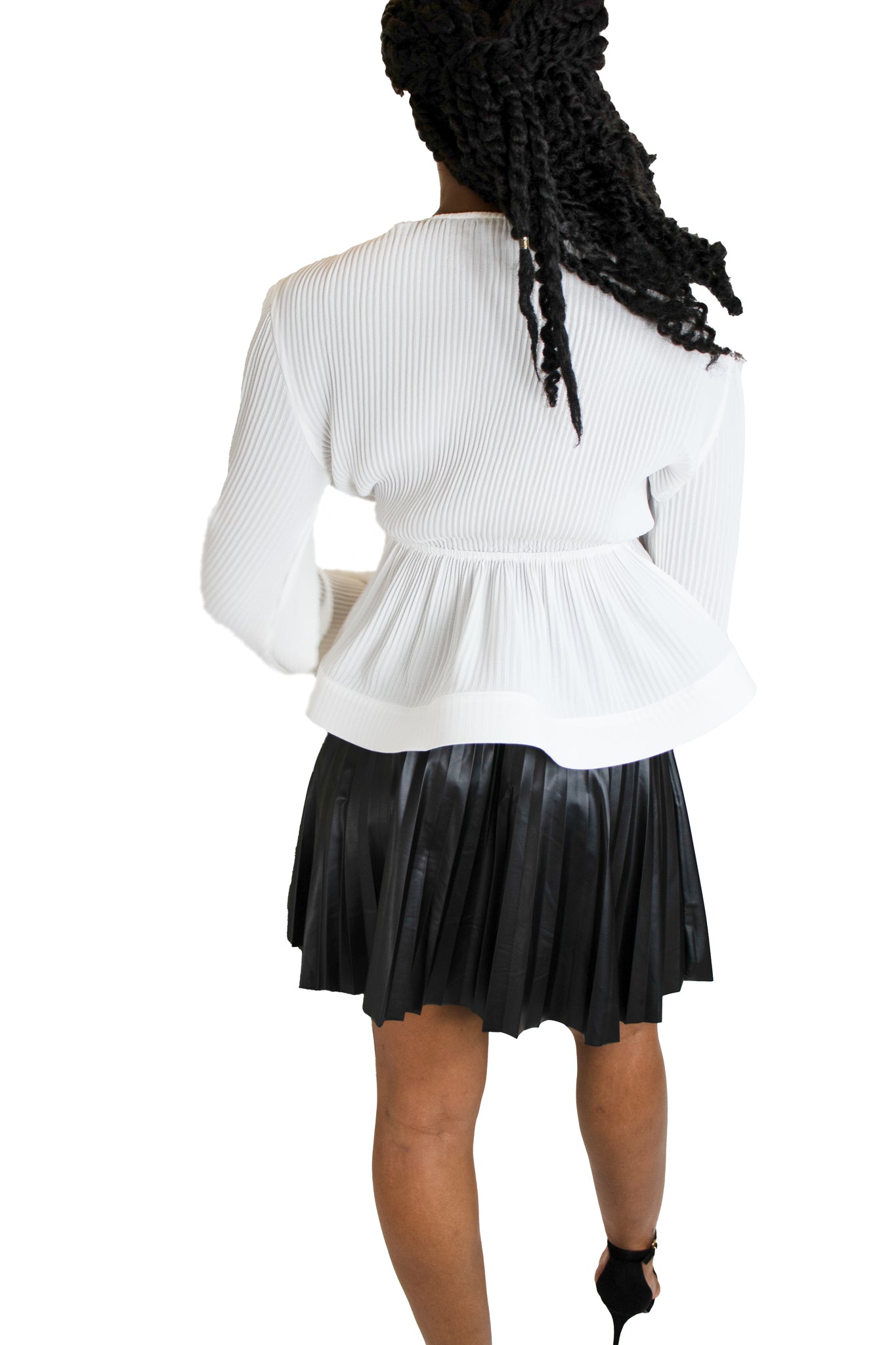 Whitley Deep V Peplum Blouse