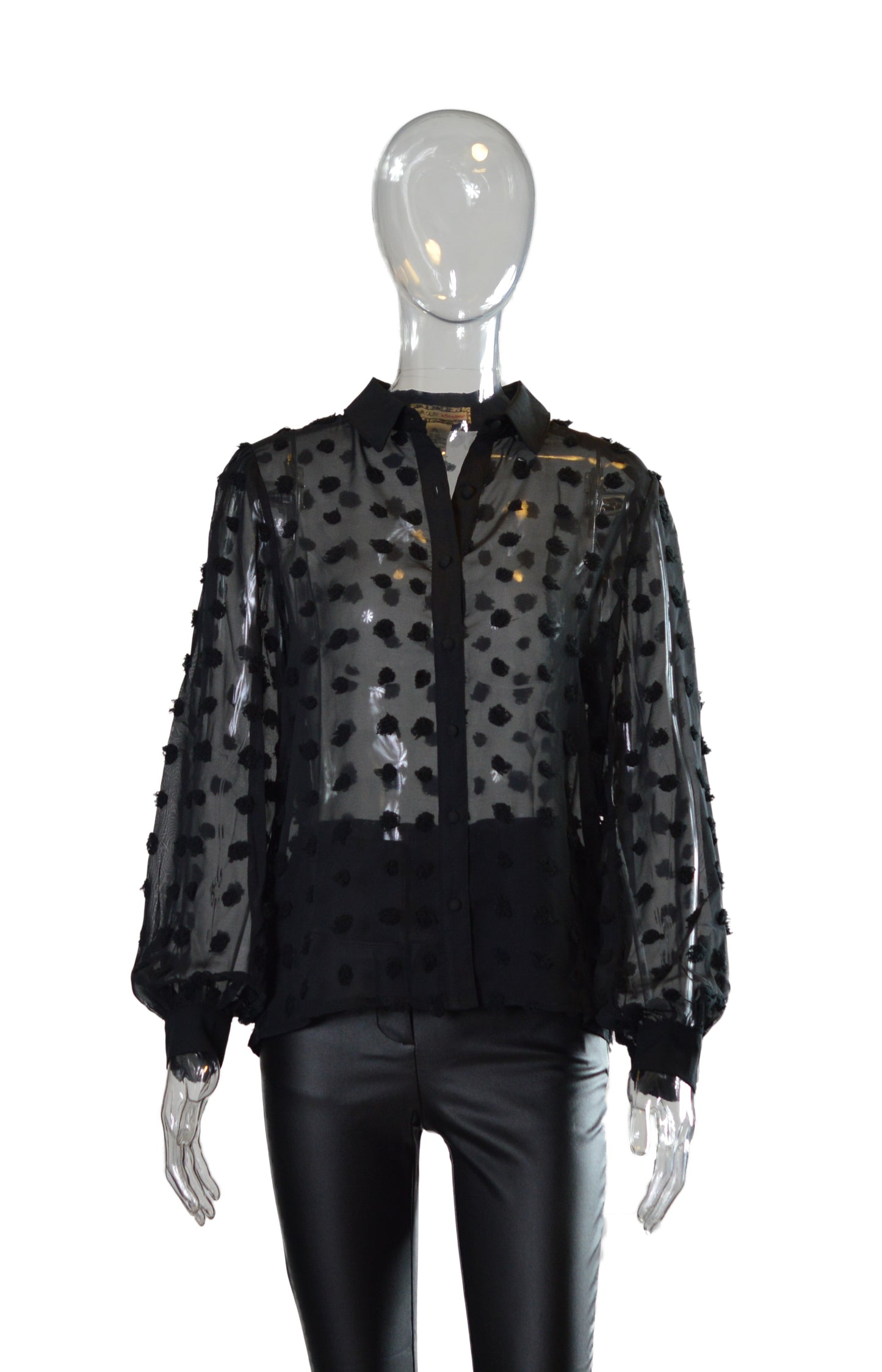Oyem Swiss Dot Blouse